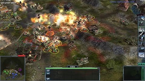 USA Laser 1 vs 4 Random in Command & Conquer Generals Zero Hour - HARD