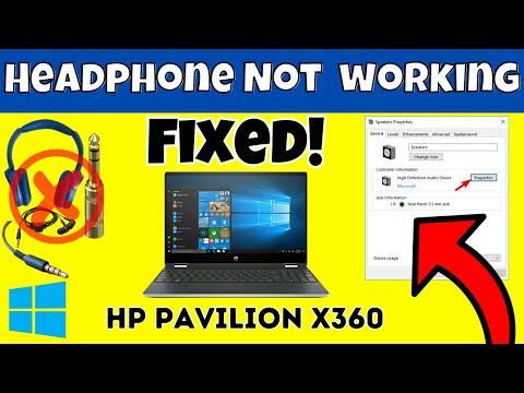 Headphone Jack Not Working Hp Pavilion X360 Earphone Connection Problem in laptop Updated