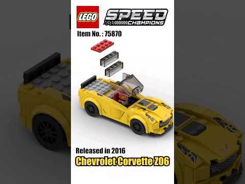 LEGO Toy Car Chevrolet Corvette Z06 Speed Champions (Released in 2016) Building animation
