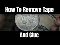 How to remove tape off a silver coin silver dollar restore