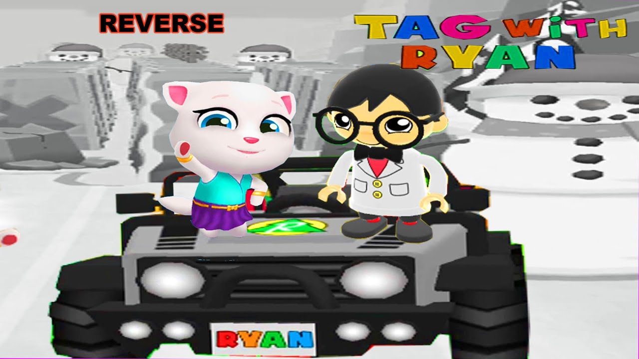Tag With Ryan vs Talking Tom Gold Run Reverse With SuperFast