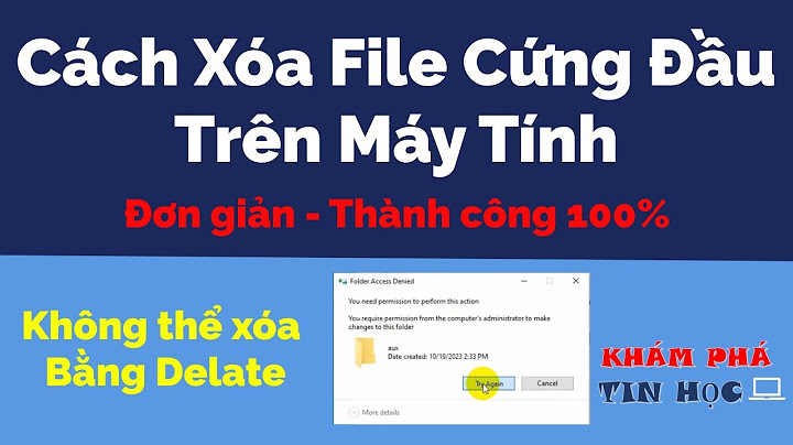 Lỗi không xóa được thư mực trong usb