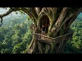 150 Day Challenge Building a Bamboo Tree Shelter Using Primitive Tools to Avoid Wild Beasts