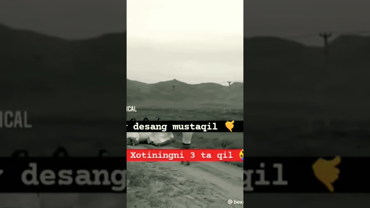 Bo'lay desang mustaqil. Xotiningni  🤣🤣🤣