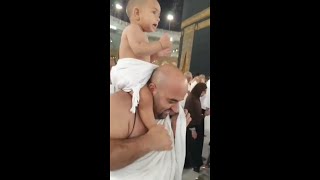 Labbaik Allahumma Labbaik by Cute Baby !| Makkah Live Hajj 2023 Live | Mecca Kaaba Video screenshot 3