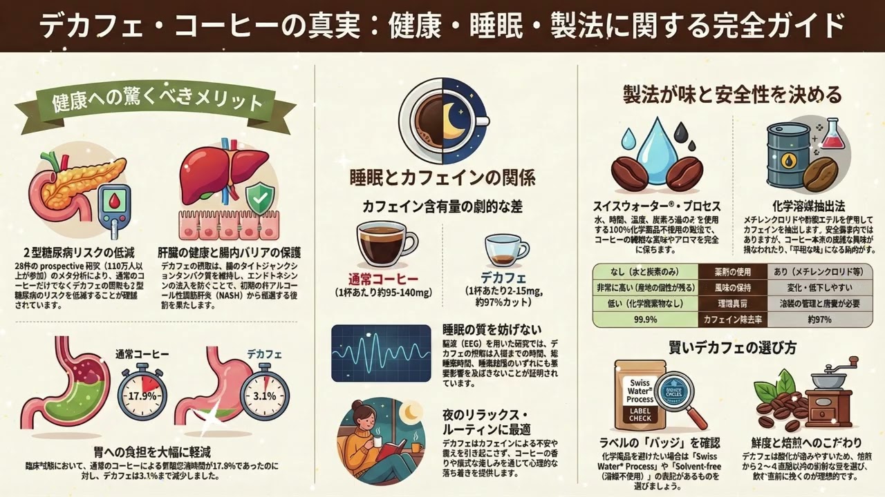 【衝撃】デカフェは「妥協」ではなかった。110万人のデータが証明した、カフェイン抜きコーヒーの恐るべきスーパーパワー