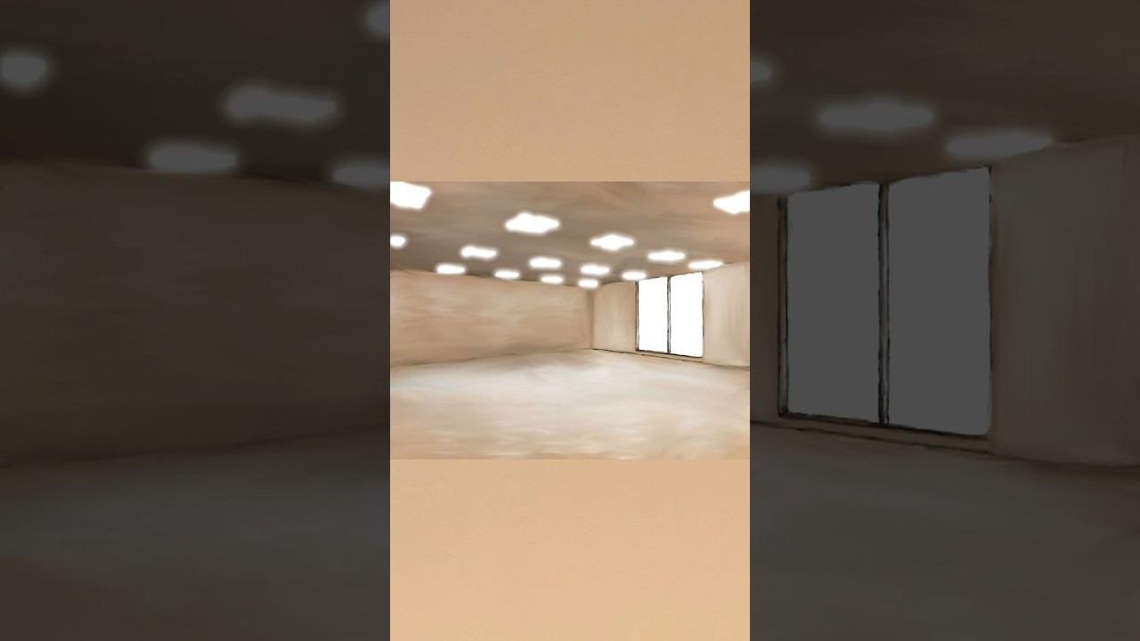 Toned Tan Liminal Space - Only Window In The Office 