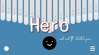 Hero by Cash Cash ft.Christina Perri Kalimba Cover with Easy Tabs (Keylimba App)