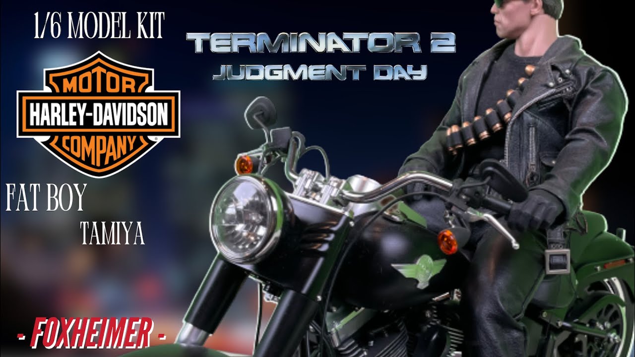 Tamiya Harley Davidson Fat Boy 1/6 Scale Model Kit Lo Terminator MotorCycle Arnold Schwarzenegger
