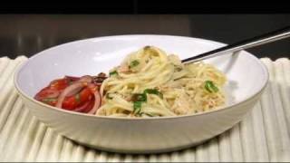 Tuna, lemon & basil spaghetti recipe from Waitrose