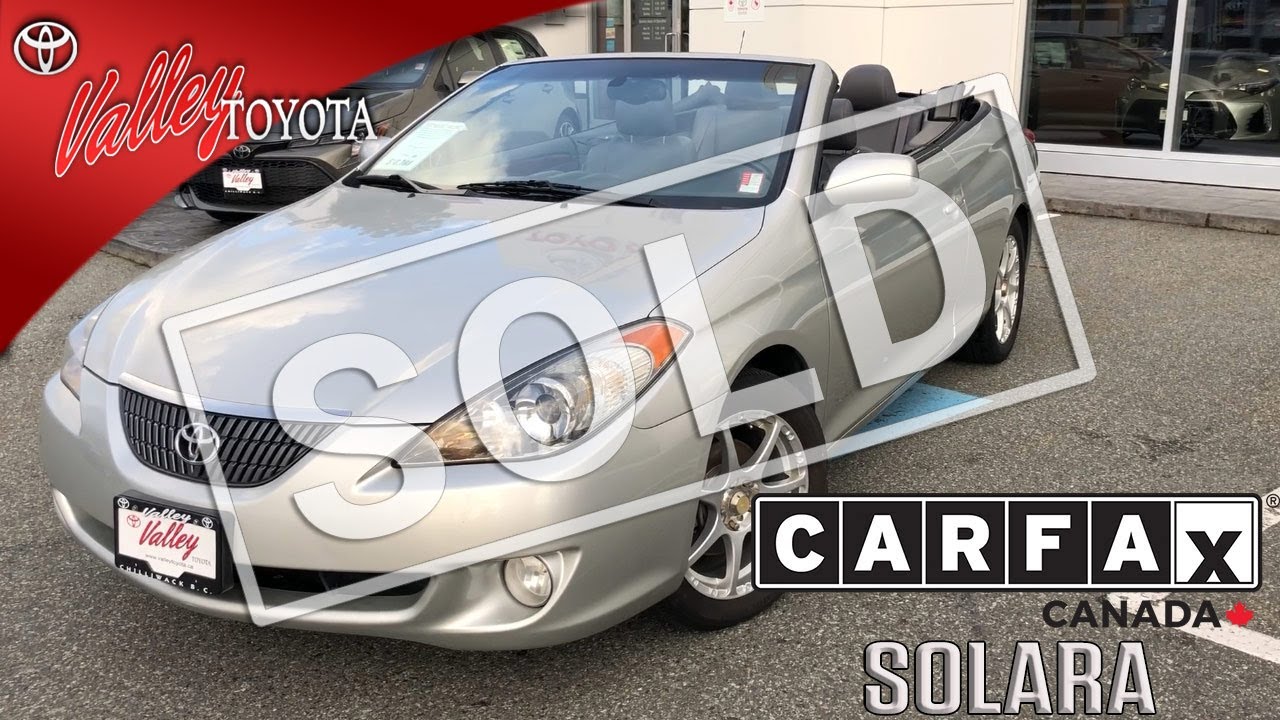 (SOLD) Used 2005 Toyota Solara SLE FWD Convertible at Valley Toyota in Chilliwack B.C. # 17789A1A