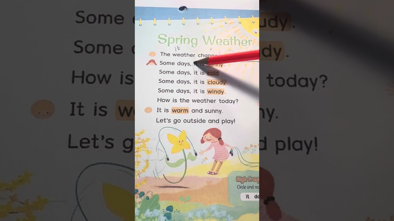 Reading Sketch 3- Spring Weather / Türkçe İngilizce