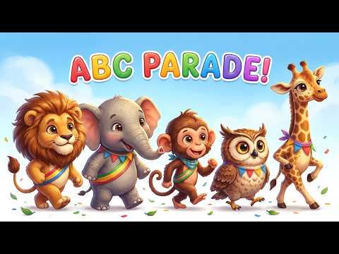 Animal Alphabet Parade 🐘 ABC Song for Kids | Learn Animals A to Z | DJC Kids
