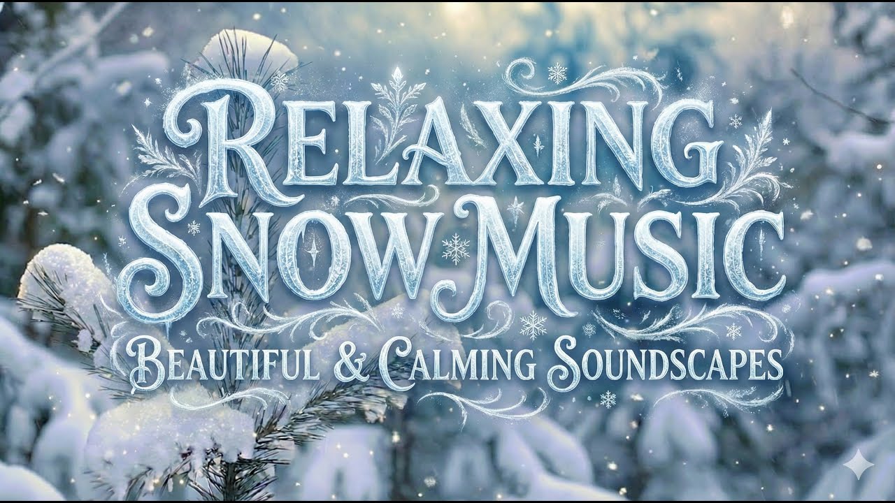 Calming Winter Wonder: Falling Snow Visuals with Soothing Instrumental Music