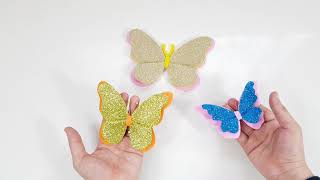 فراشة من الفوم للتزيين/افكار من الفوم للديكور /أعمال يدوية من الفوم/DIY Home Decor / Arts and craft screenshot 5