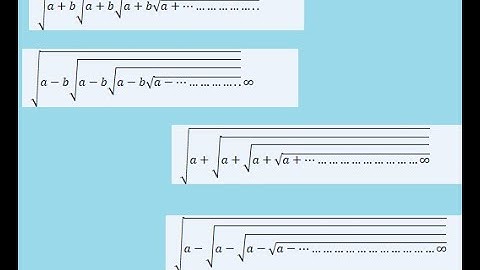 Square root infinite series questions | simple method to solve infinte square root