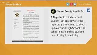 Student charged with threatening to 'shoot up' SC high school
