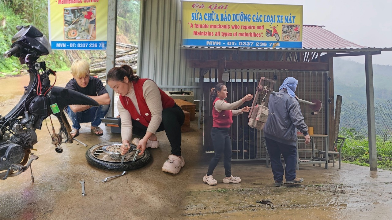 The water pump was broken, but the girl repaired it and it's working normally again.