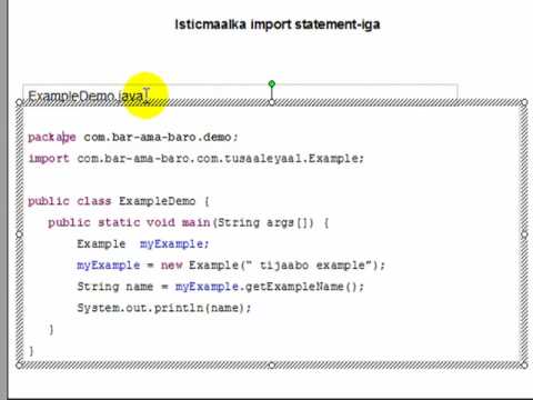 Importing Java Packages in Somali