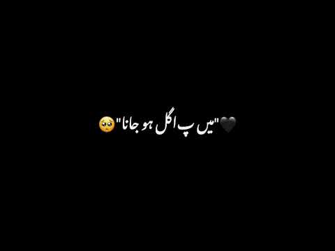 dil bhi royega Song Whatsapp status | black screen status | Urdu lyrics | use overly