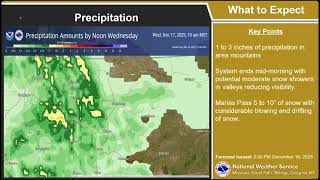 NWS Missoula Weather Briefing - Quick Update on Dec 17 2025 Wind Event