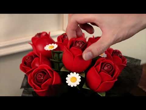 Red Rose Bouquet Kit – ROKR DIY Floral Puzzle AF02J product video preview