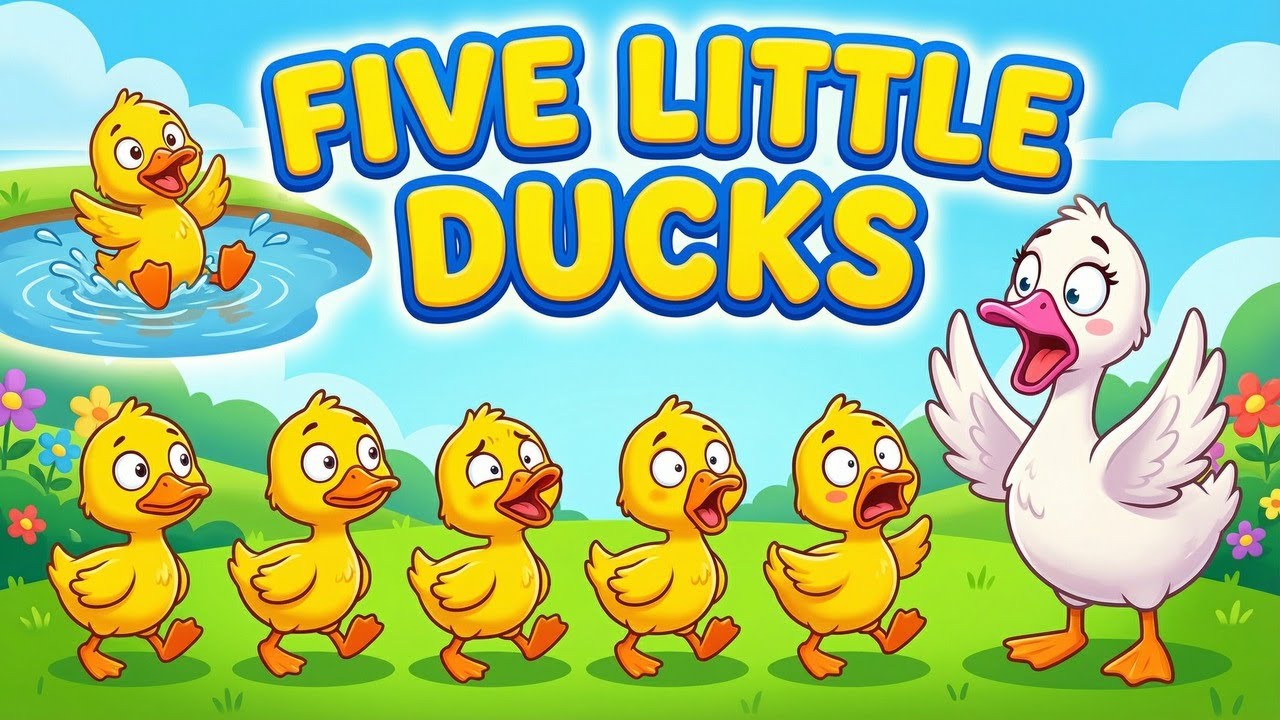 Five Little Ducks 🦆 | Mommy Daddy Duck Family Song | Kids Nursery Rhymes | Magic Kids Learning