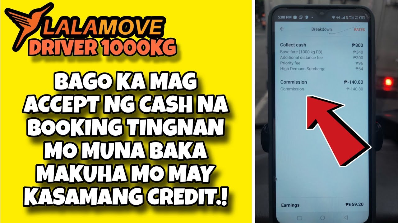 LALAMOVE DRIVER 1000KG-Bago ka mag accept ng booking na cash tingnan mo muna baka may kasama credit