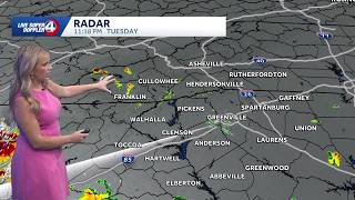 Severe weather exits the Carolinas, bringing a drier, less humid Wednesday