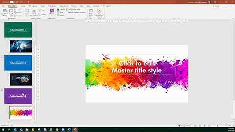 Deleting Master Slides on PPT
