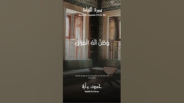 تلاوة مباركة من سورة القيامة (الآيات 26-30)