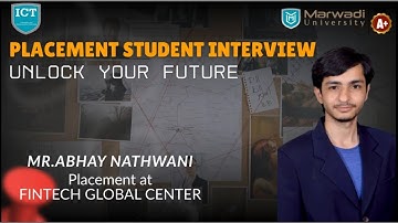Student Placement Journey | Abhay Nathvani | Marwadi University