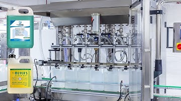 Automatic Liquid Bottle Filling Capping Labeling Machine Line For Shampoo Detergent Dish Wash etc