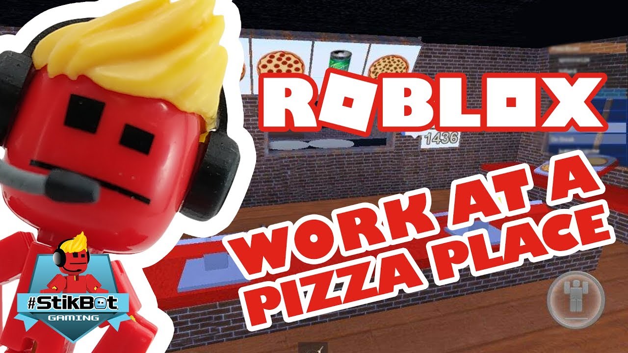 Video Roblox Stikbot Gaming Working At A Pizza Place - 