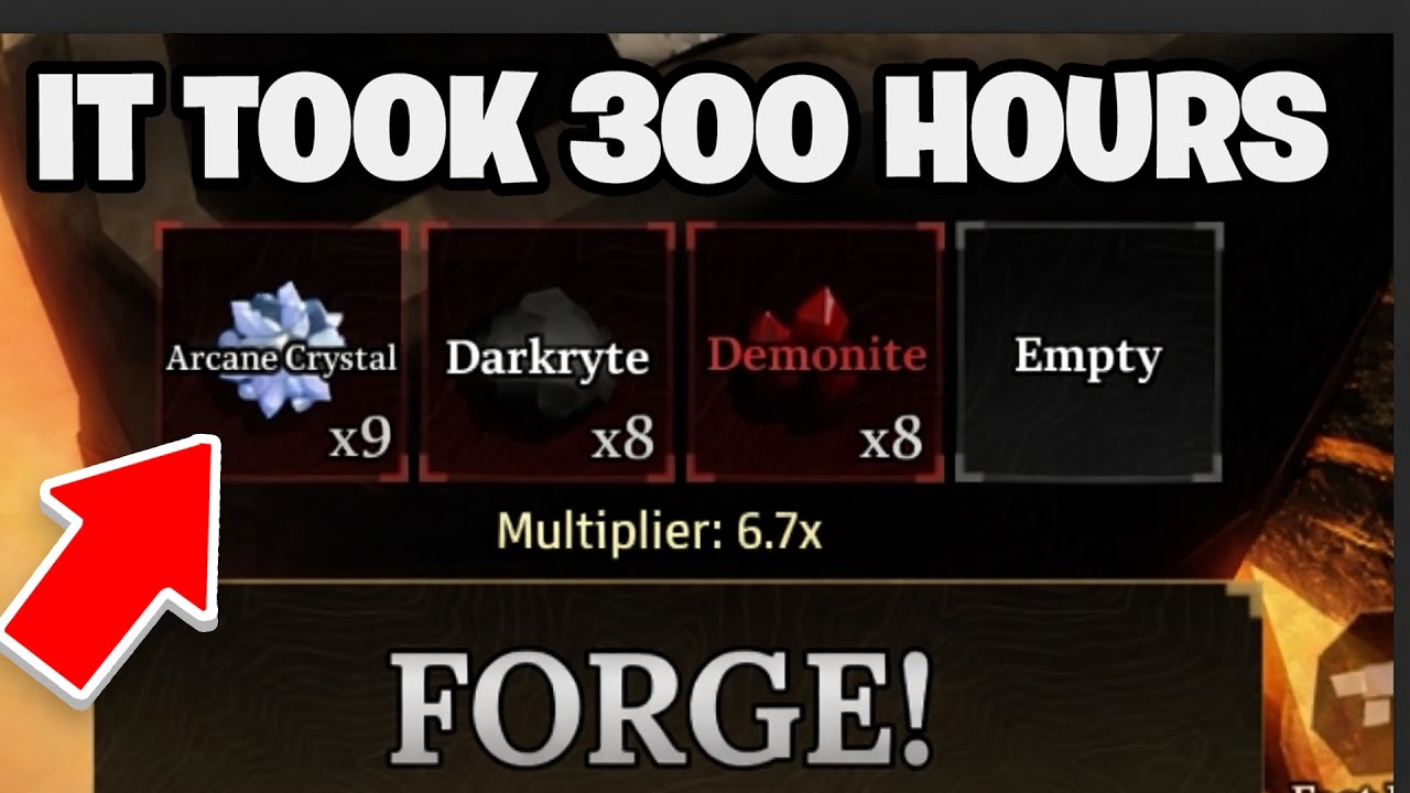 I Forged ARCANE CRYSTAL Weapon In The Forge.. THE RAREST WEAPON IN THE ...