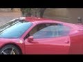 Kobe Bryant Driving Ferrari Back To His House At The Private Pelican Hill Resort