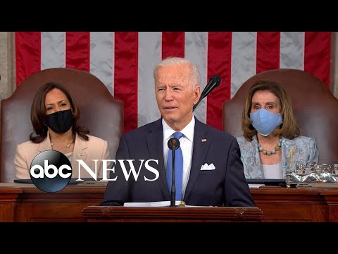 President Joe Biden addresses Congress after 1st 100 days in office.