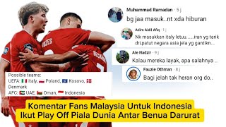 Malaysian Fans Call For Indonesia To Participate In The Emergency Intercontinental World Cup Play