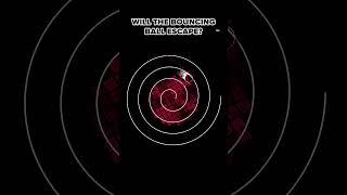 Can it escape? 🤔 #satisfyingvideo #physics #bouncingball screenshot 3