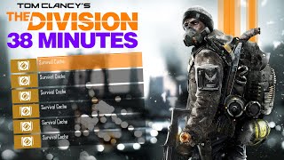 The Division | 6 Survival Caches in 38 Minutes | NO Global Event