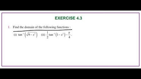 Class-12| Maths|Exercise 4.3 Q.No 1(i,ii)chapter 4- Inverse Trigonometric functions tamilnadu new