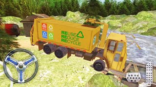 Offroad Garbage Truck Driving Simulator - Trash Dump Truck Gadi Driver - Android Gameplay screenshot 5
