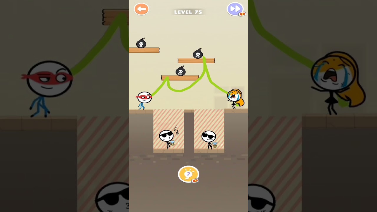 Attack Draw Line game level 75 