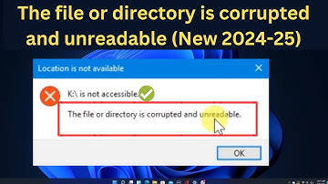 The file or directory is corrupted and unreadable In Windows 11/10/7/8 |Hard Drive is not accessible
