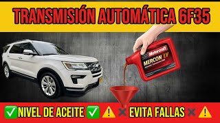 Ford Explorer 2.3 ¿Como mirar Nivel aceite caja automática 6F35?   (PASO A PASO