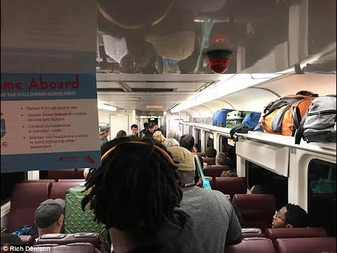 On board the derailed train at New York City's Penn station | BTTV News - YouTube