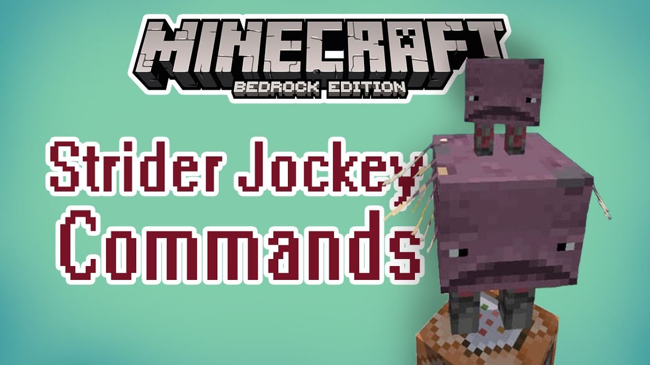 Strider Summon Commands! Strider Jockeys & Variants | Minecraft Bedrock