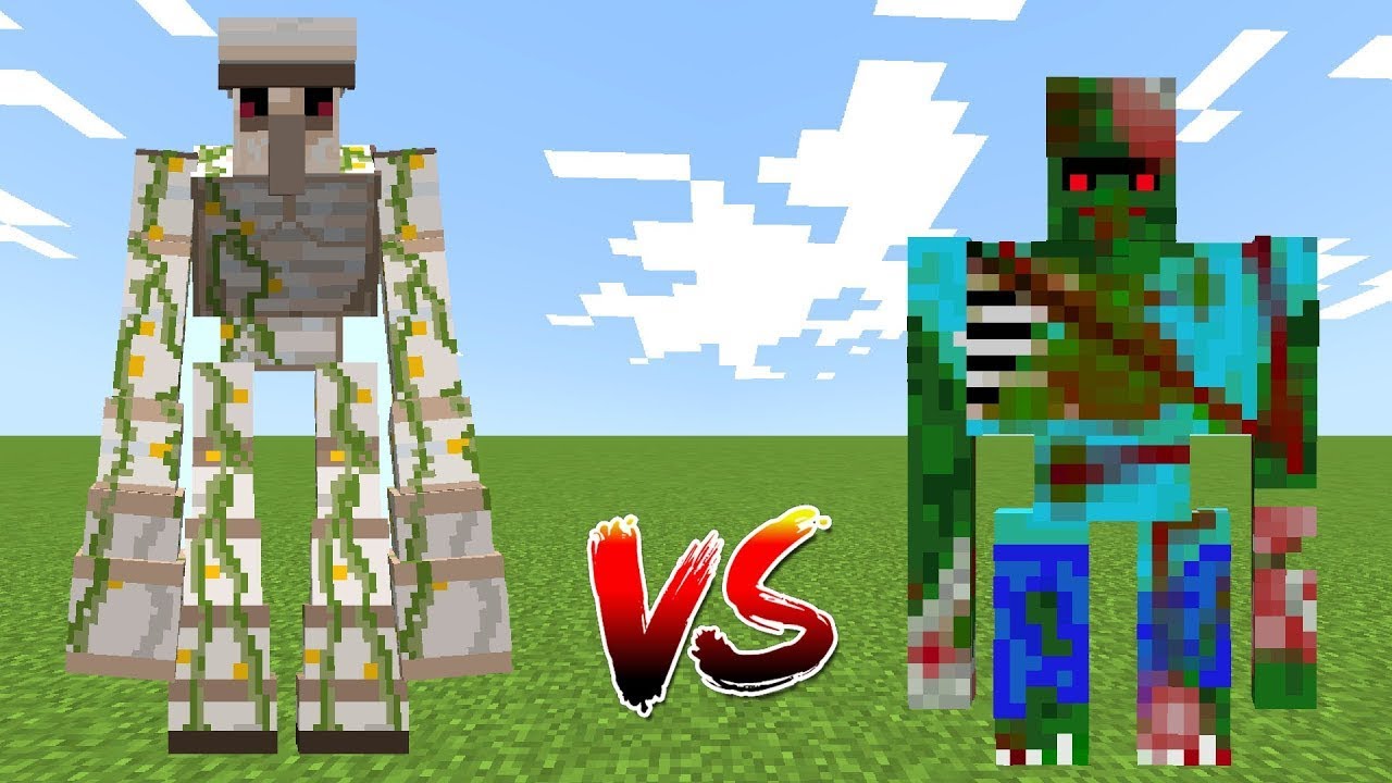 MTUANT IRON GOLEM vs MUTANT ZOMBIE VILLAGER