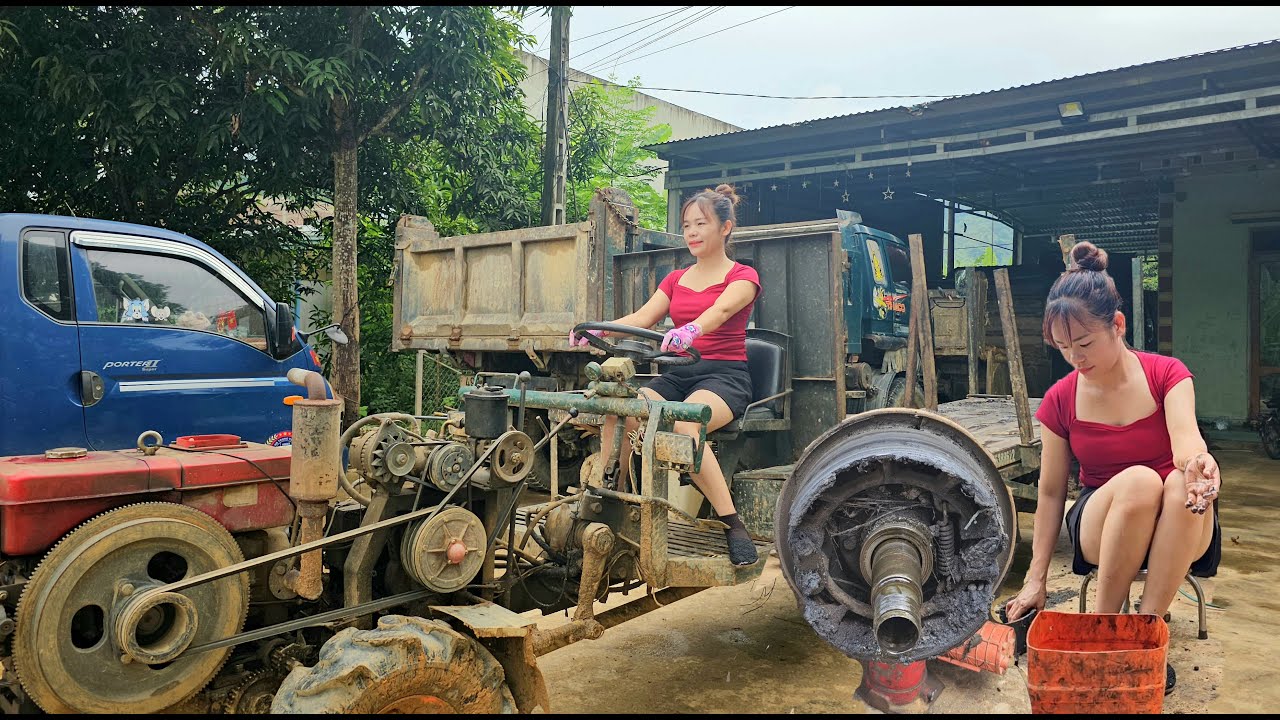 The mechanic serviced and replaced the brake system of the homemade car