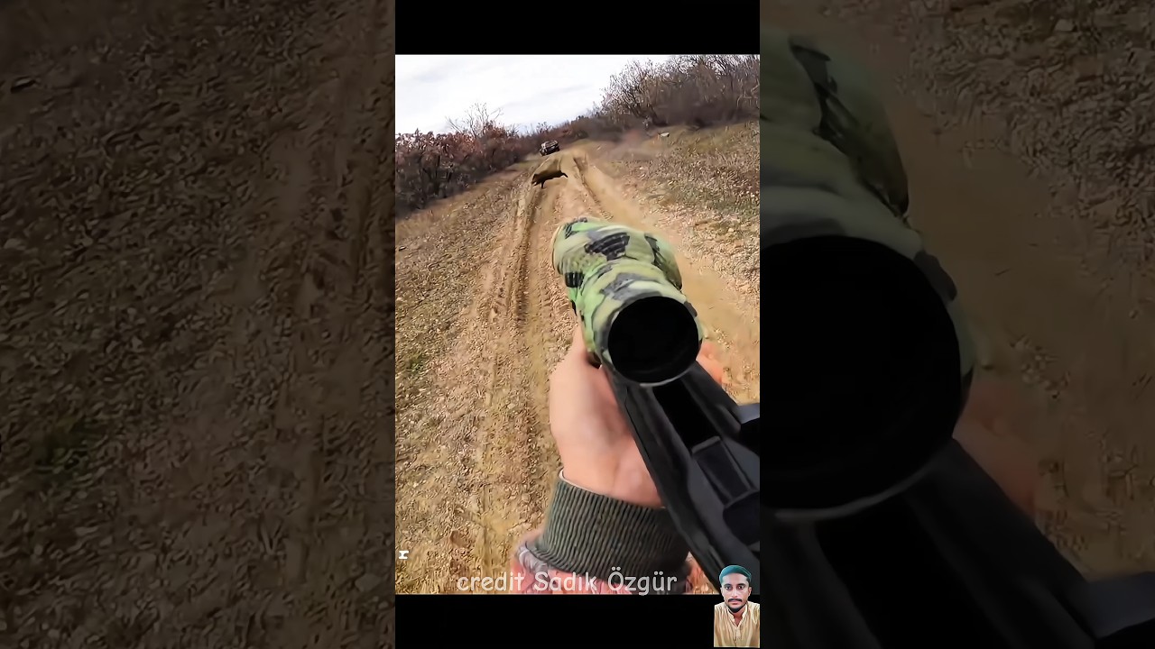 chasser le sanglier en plein champ 